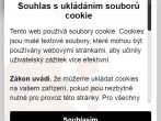 Mobilní verze - souhlas s ukládáním cookies